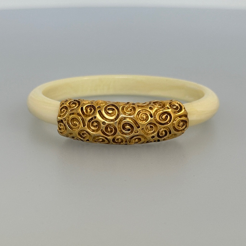 Givenchy Gold And Cream Swirl Bracelet